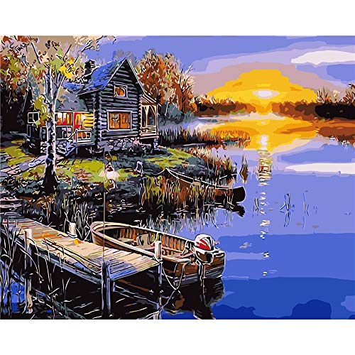 BAISITE Kid's Paint by Numbers for Adults,DIY Canvas Painting Painting Painting 16x20 InCH Drawing Paintwork with Paintbrushes,Acrylic Pigment PH9393