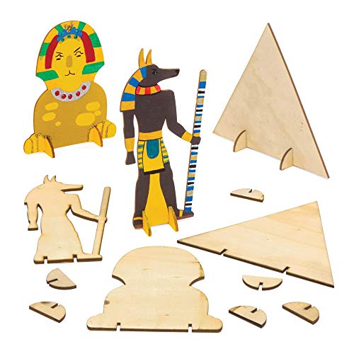 Baker Ross Antiguo Egipto Formas de Madera (Paquete de 6), Color (AW809)