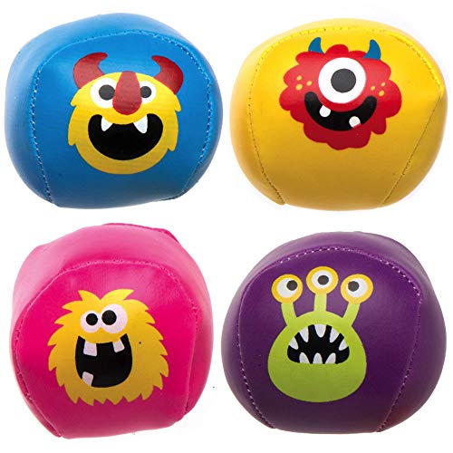 Baker Ross AX273 Mini Pelota Suave Grupo De Monstruos - Paquete De 6, Pelotas para Niños, Ideal para Bolsas De Fiesta para Niños Y Rellenos De Calcetines, para Uso En Interiores O Exteriores