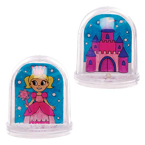 Baker Ross Kit Globi Principessa Delle Nevi da Colorare (scatola di 4) - Attività Creative per Bambini