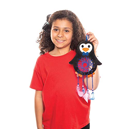 Baker Ross Kits Atrapasueños Pingüinos (paquete de 4) - Artes y manualidades navideñas