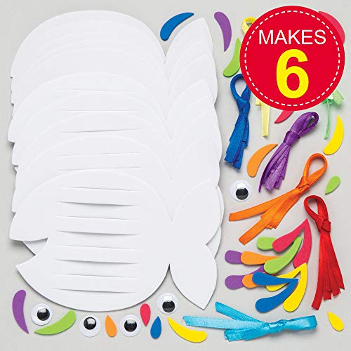 Baker Ross Kits para tejer peces de colores - Juegos de manualidades infantiles creativas para el verano (pack de 6)