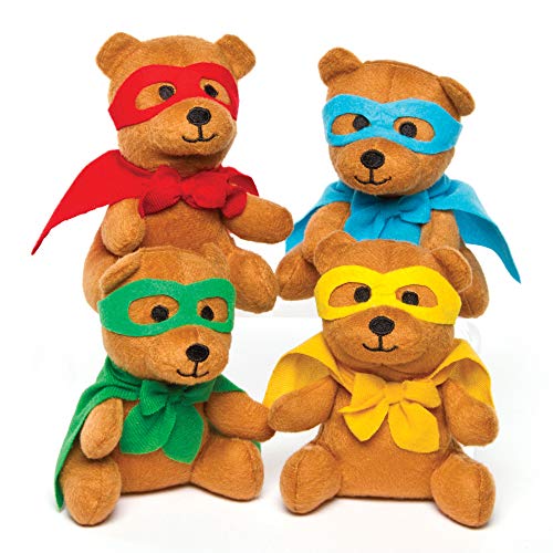 Baker Ross Ositos de peluche de héroes estelares (Pack de 4)