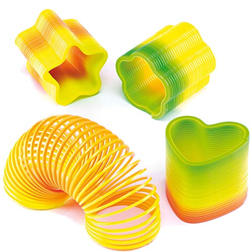 Baker Ross Resortes de Colores en Miniatura (Pack de 6) -Juguetes Infantiles para Bolsas de cotillón