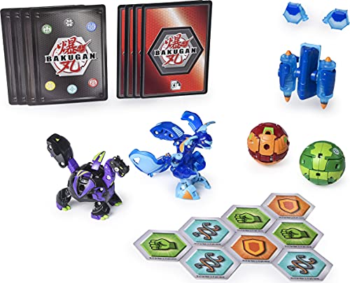 Bakugan Baku-Gear 4 unidades, Batrix Ultra con Baku-Gear y Ramparian Ultra, figuras de acción coleccionables