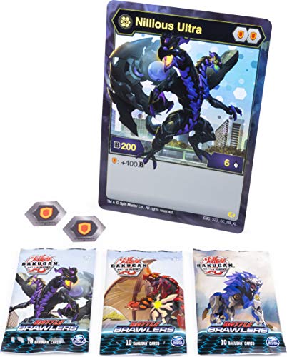 Bakugan Colección de Tarjetas de Lujo Battle Brawlers con Tarjeta Jumbo Foil Nillious Ultra Card, para Edades de 6 años en adelante