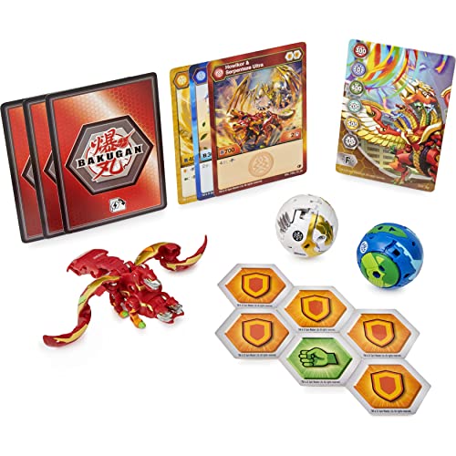 BAKUGAN Collectible Action (Styles Vary) Starter Pack 3-Pack, Fused Hydorous x Trhyno Ultra, Armored Alliance Figuras de acción coleccionables (los Estilos varían), Color Gris (Spin Master 6055886)