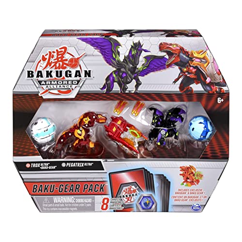 BAKUGAN Paquete Baku-Gear de la Alianza Blindada: Trox y Pegatrix