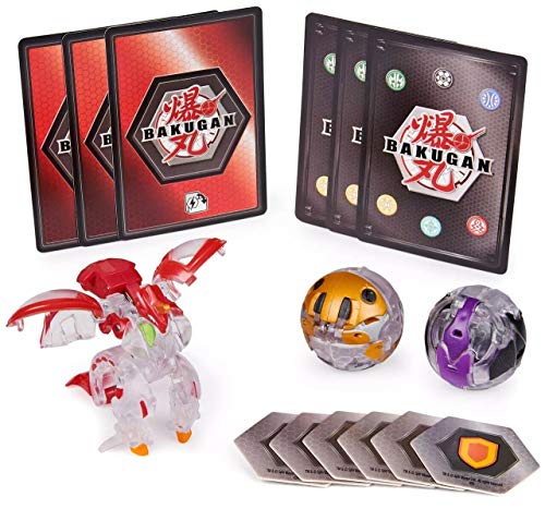 Bakugan, Paquete de iniciación, 2 clásicos y 1 Ultra - Diamond Dragnonoid