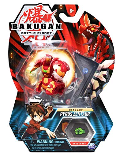 Bakugan, Pyrus Zentaur, criatura transformadora coleccionable de 5 cm de alto, para edades de 6 años en adelante