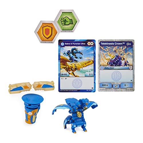 Bakugan Ultra, Fusionado Sabra x Pyravian con Transforming Baku-Gear, Armored Alliance Figura de acción Coleccionable de 7,5 cm de Altura