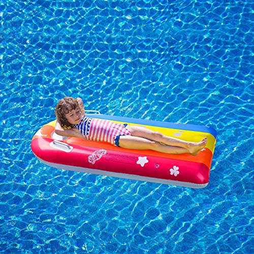 balnore Anillo de Natación para Niños, 3 PCS Flotadores Piscina para Niños y Adultos, Colchoneta Piscina, Juguetes de Verano para Piscina, Playa