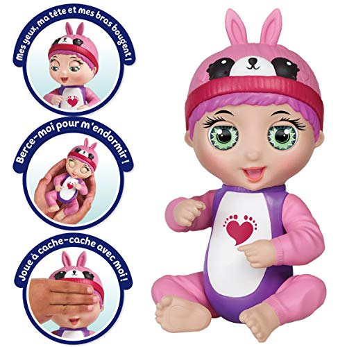 BANDAI 82795 Tiny Toes - Muñeca interactiva (14 cm), diseño de Conejo Rosa