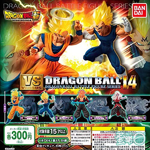 BANDAI Dragonball Super Set Completo 4 Figuras Versus Collection Battle Figure Series 14 Gashapon SS2 Goku Evil Vegeta