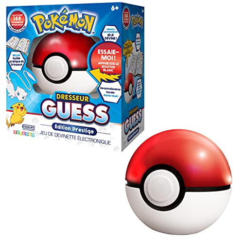 BANDAI Entrenador Guess Prestige electrónico en Forma de Poke Ball – Juego Interactivo, sin Pantalla, con reconocimiento de Voz sobre el Universo de Pokémon – Habla francés – ZZ21118