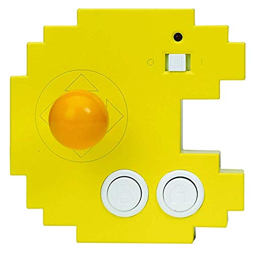 Bandai Pac-Man Connect & Play 38886 Consola amarilla, 12 juegos de arcade retro integrados