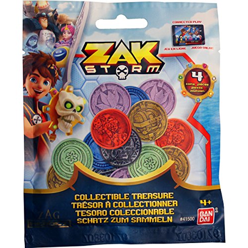 BANDAI- Zak Storm Pack 4 Monedas (41500)