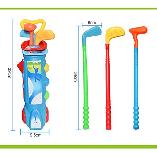 Banderas PracKids Juguete de palos de golf Set de juguetes para niños Golf Pro Set de juguete para niños Bola de plástico Caddy al aire libre Playa Jardín Gamestice Bolas Deportes Juguetes de interior