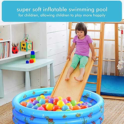 Bañeras Inflables Redondas, Flotador de Natación Inflable para Bebé, Piscina Interior al Aire Libre para Bebés Piscina de Juegos de Agua para Niños para Patios Traseros/Playas/Céspedes(90cm)