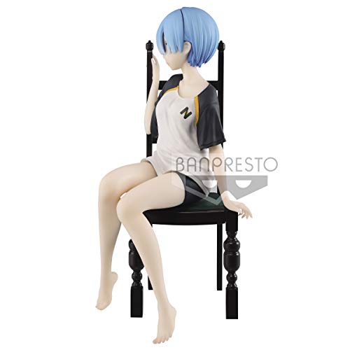 Banpresto Figura de Accion de Rem Ver. Camiseta – Re:Zero Starting Life in Another World Relax Time Multicolor BP17419