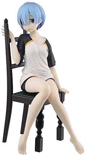 Banpresto Figura de Accion de Rem Ver. Camiseta – Re:Zero Starting Life in Another World Relax Time Multicolor BP17419