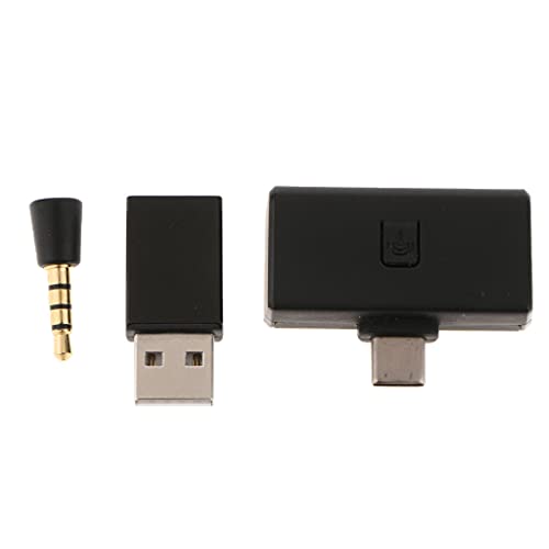 Baoblaze Adaptador Inalámbrico Tipo C Dongle Transmisor de Audio para Auriculares con Función de Carga para Nintendo Switch / Ps4 / PC