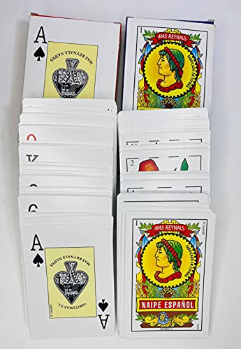 Baraja Española y Baraja de Poker | Set Baraja de Cartas | Barajas de Cartas Calidad Casino | Juego de Naipe Español y Baraja de Poker, 2 Juegos de Cartas con Funda.