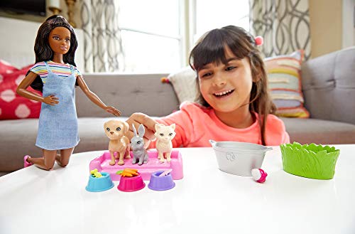 Barbie - Cuidadora de mascotas Muñeca con animales y accesorios (Mattel FXH12) , color/modelo surtido