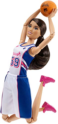 Barbie Fashionista Made To Move, muñeca jugadora de baloncesto con accesorios (Mattel FXP06)