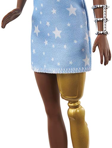 Barbie Fashionista Muñeca afroamericana con Pierna ortopédica (Mattel GYG09)