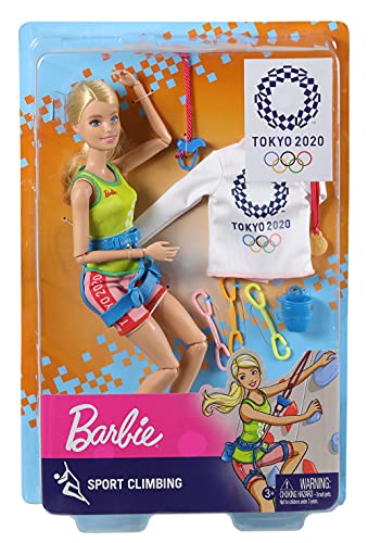 Barbie- Juegos Olímpicos Tokio 2020 muñeca escaladora con uniforme y con accesorios (Mattel GJL75) , color/modelo surtido