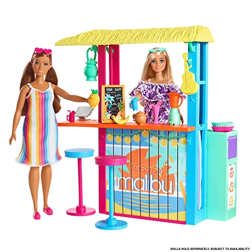 Barbie Malibú Chiringuito Muñeca de juguete, regalo para niñas y niños +3 años (Mattel GYG23)