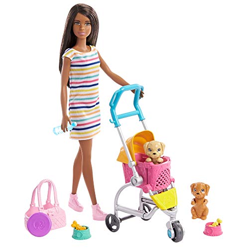 Barbie- Muñecas y Accesorios Stroll ‘n Play Pups (Mattel GHV93)