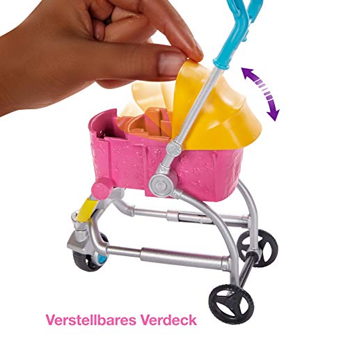 Barbie- Muñecas y Accesorios Stroll ‘n Play Pups (Mattel GHV93)