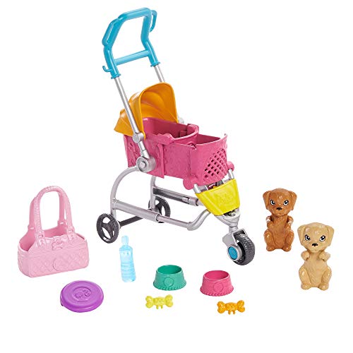 Barbie- Muñecas y Accesorios Stroll ‘n Play Pups (Mattel GHV93)