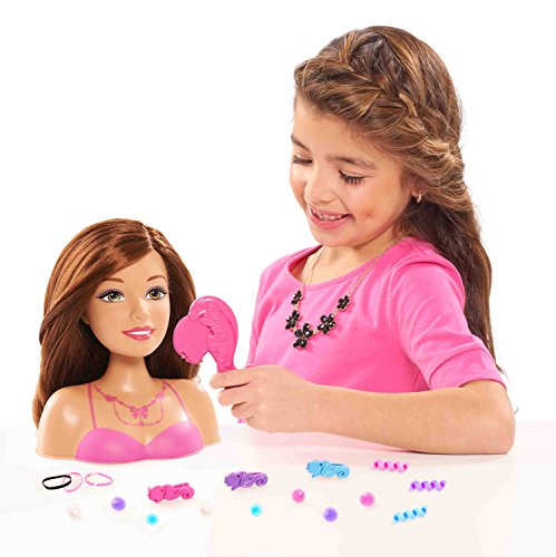 Barbie The Just Play - Cabezal de peinado (tamaño pequeño), multicolor