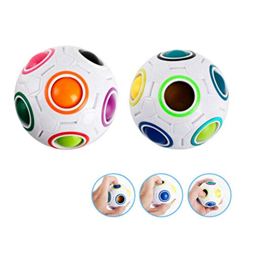 BASOYO Rainbow Spheric Ball Puzzle Cube 3D Puzzle Twist Educationa Juguete Rompecabezas Juguete de Regalo para niños