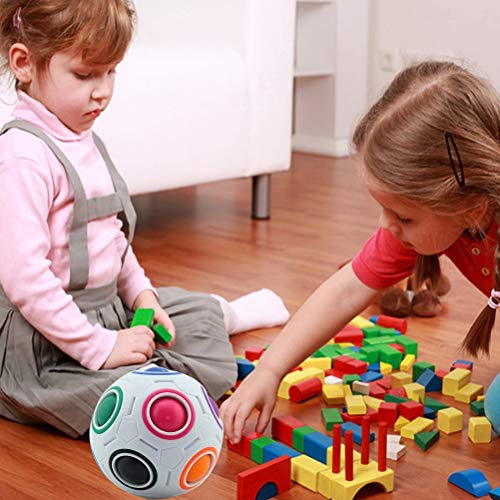 BASOYO Rainbow Spheric Ball Puzzle Cube 3D Puzzle Twist Educationa Juguete Rompecabezas Juguete de Regalo para niños