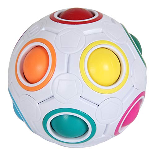 BASOYO Rainbow Spheric Ball Puzzle Cube 3D Puzzle Twist Educationa Juguete Rompecabezas Juguete de Regalo para niños