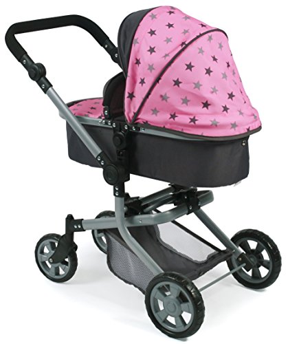 Bayer Chic 2000 595 83 Carrito de muñecas Mika, Estrellas Gris