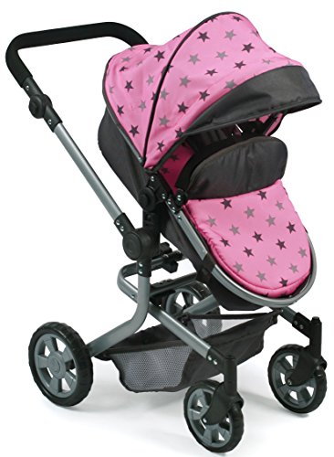 Bayer Chic 2000 595 83 Carrito de muñecas Mika, Estrellas Gris