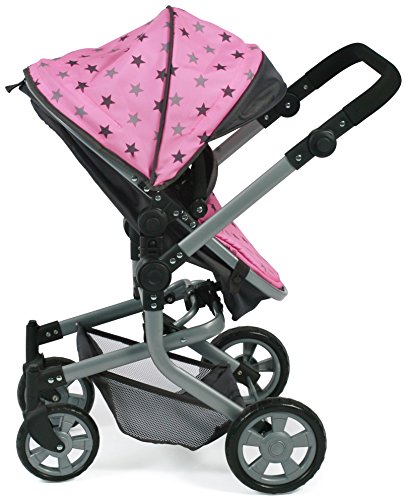 Bayer Chic 2000 595 83 Carrito de muñecas Mika, Estrellas Gris