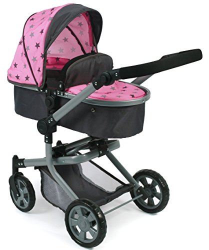 Bayer Chic 2000 595 83 Carrito de muñecas Mika, Estrellas Gris