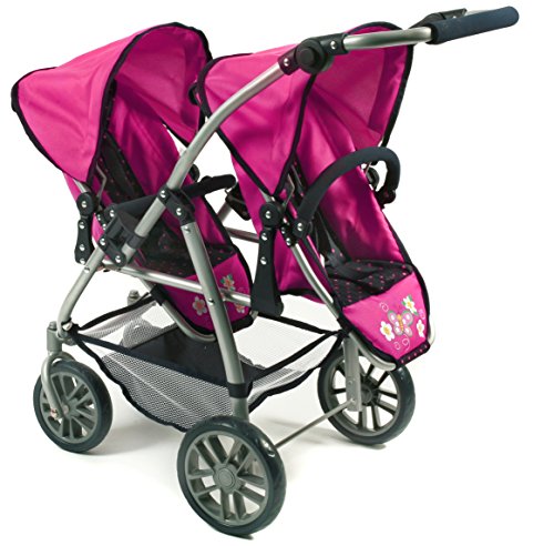 Bayer Chic 2000 689 12 – Tandem de Buggy Vario, Dots, Azul/Rosa , color/modelo surtido