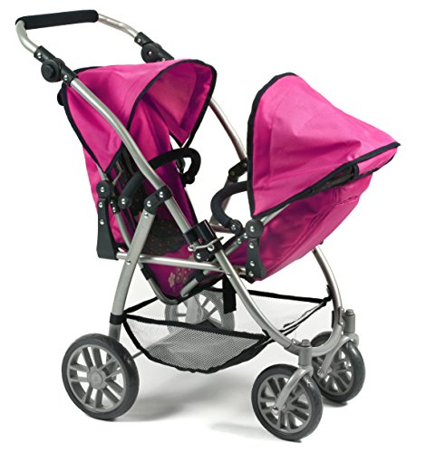 Bayer Chic 2000 689 12 – Tandem de Buggy Vario, Dots, Azul/Rosa , color/modelo surtido