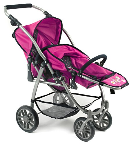 Bayer Chic 2000 689 12 – Tandem de Buggy Vario, Dots, Azul/Rosa , color/modelo surtido