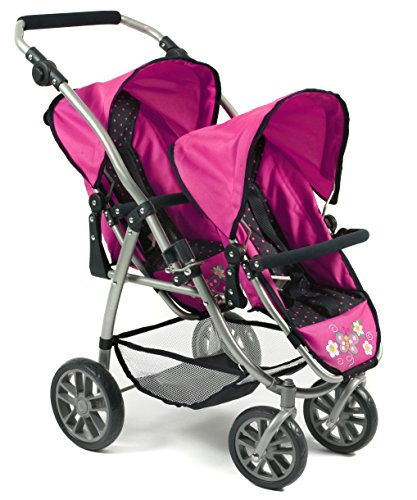 Bayer Chic 2000 689 12 – Tandem de Buggy Vario, Dots, Azul/Rosa , color/modelo surtido