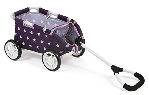 Bayer Chic 2000-Carrito de Arrastre Skipper pequeño para Peluches y muñecas, Color Estrellas Lila. (660 71)