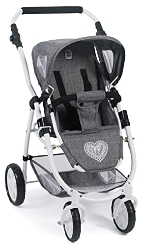 Bayer Chic 2000-Cochecito para muñecas Emotion 2 en 1, Color Gris (638-76)