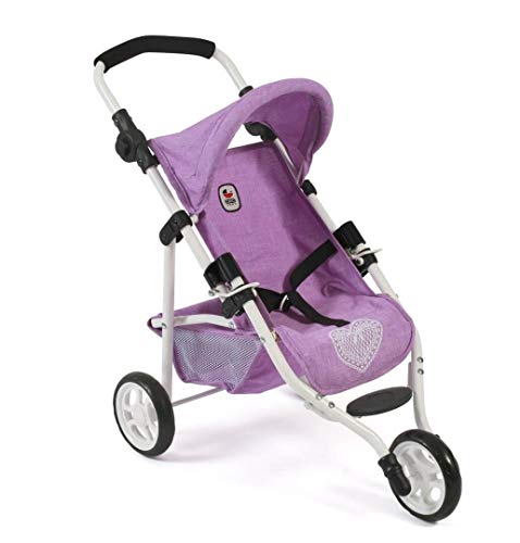 Bayer Chic 2000-Lola-Cochecito de Paseo para muñecas, Lila, Color Morado (612 35)